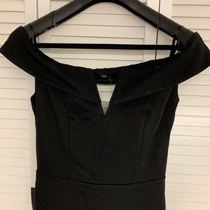 Off the Shoulder Black bebe Dress (NWT)